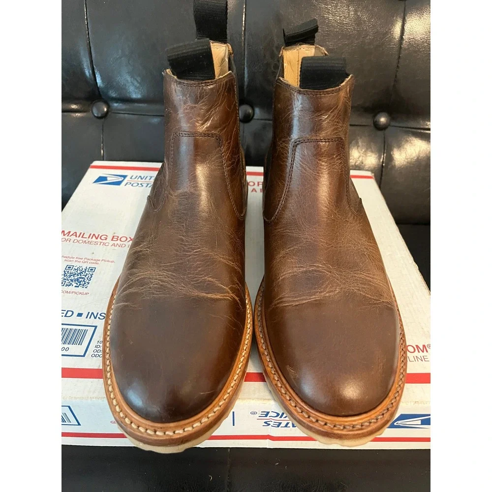 Rhodes x Huckberry Work Wedge Chelsea Leather Boots